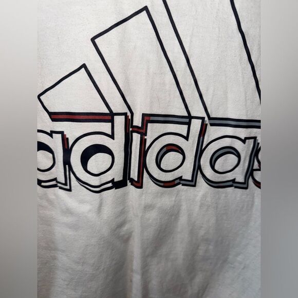 Adidas White Short Sleeve Tee Classic Logo - Picture 2 of 5